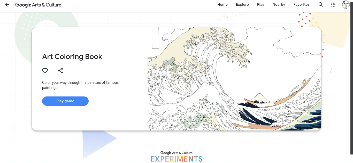 google experiments art coloring book